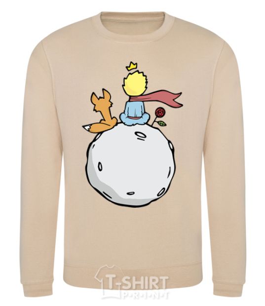 Sweatshirt The little prince sits back sand фото