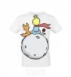 Men's T-Shirt The little prince sits back White фото