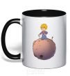 Mug with a colored handle The little prince with the sword black фото