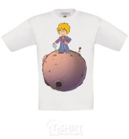 Kids T-shirt The little prince with the sword White фото
