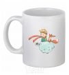 Ceramic mug The little prince and the fox White фото