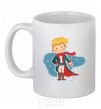 Ceramic mug Little prince red scarf White фото