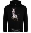 Men`s hoodie The zebra smiles black фото