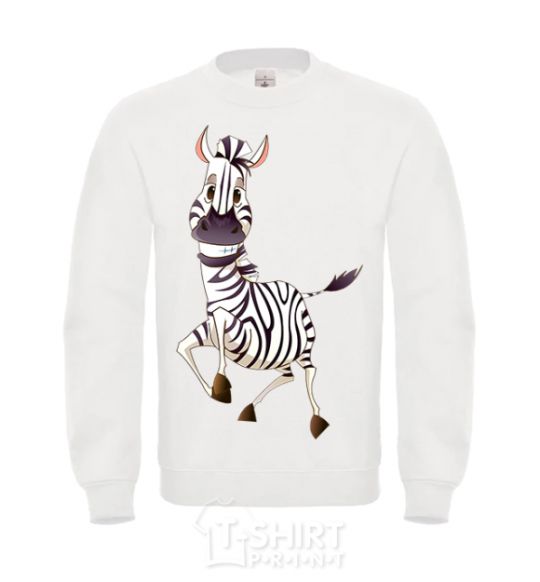 Sweatshirt The zebra smiles White фото