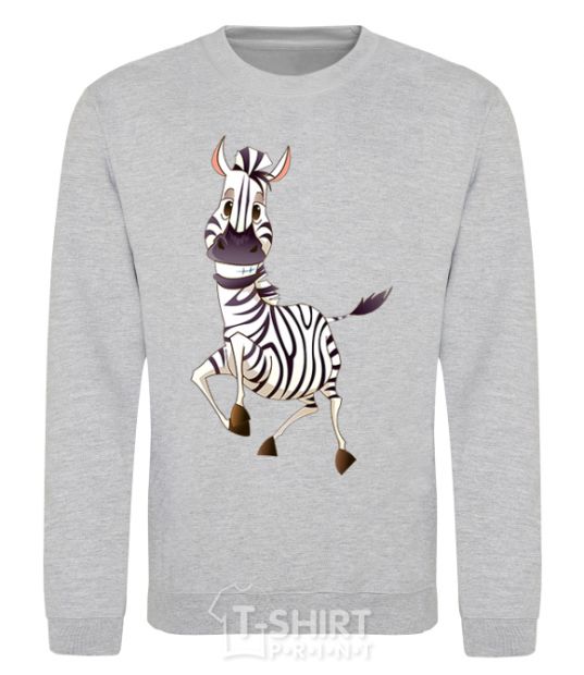 Sweatshirt The zebra smiles sport-grey фото