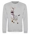 Sweatshirt The zebra smiles sport-grey фото