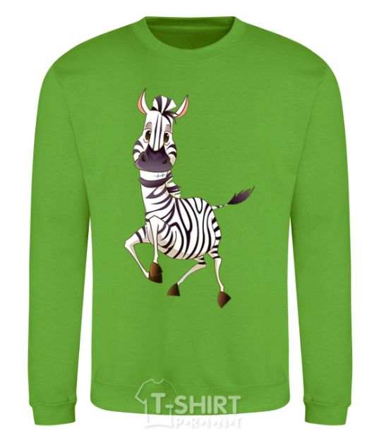 Sweatshirt The zebra smiles orchid-green фото