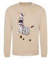 Sweatshirt The zebra smiles sand фото