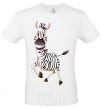 Men's T-Shirt The zebra smiles White фото