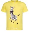 Men's T-Shirt The zebra smiles cornsilk фото