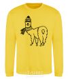 Sweatshirt Лама в шапочке yellow фото