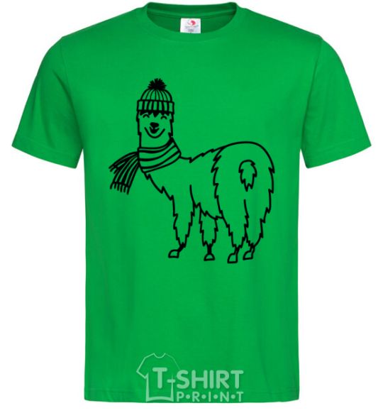 Men's T-Shirt Лама в шапочке kelly-green фото