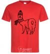 Men's T-Shirt Лама в шапочке red фото