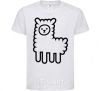 Kids T-shirt Llama Curly White фото