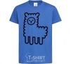 Kids T-shirt Llama Curly royal-blue фото