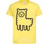 Kids T-shirt Llama Curly cornsilk фото