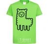 Kids T-shirt Llama Curly orchid-green фото