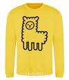 Sweatshirt Llama Curly yellow фото