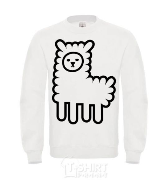 Sweatshirt Llama Curly White фото