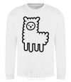 Sweatshirt Llama Curly White фото