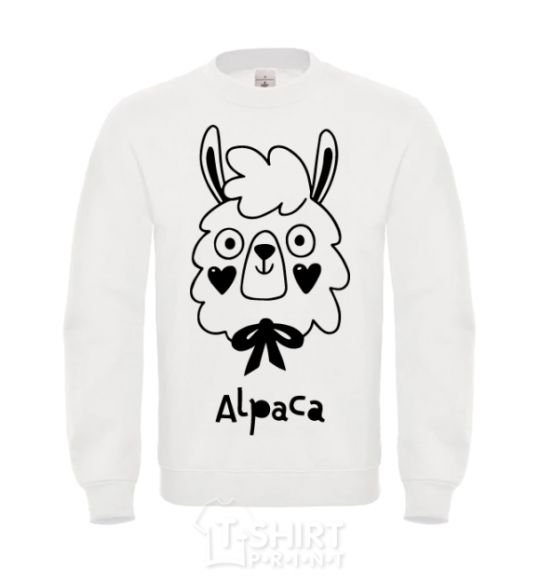 Sweatshirt Alpaca hearts White фото