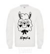 Sweatshirt Alpaca hearts White фото