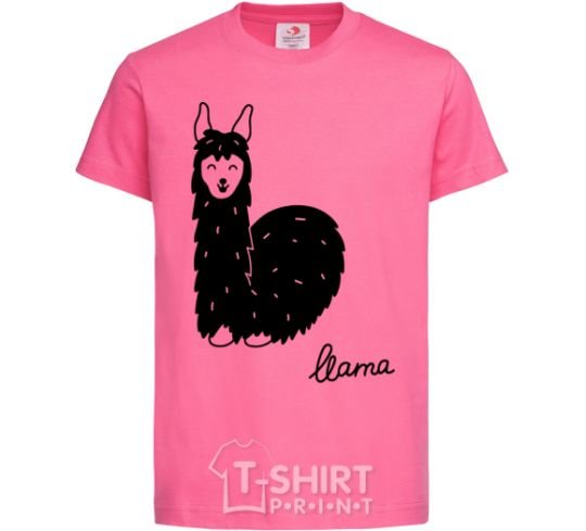 Детская футболка Happy Llama Ярко-розовый фото