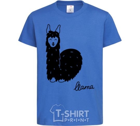 Детская футболка Happy Llama Ярко-синий фото