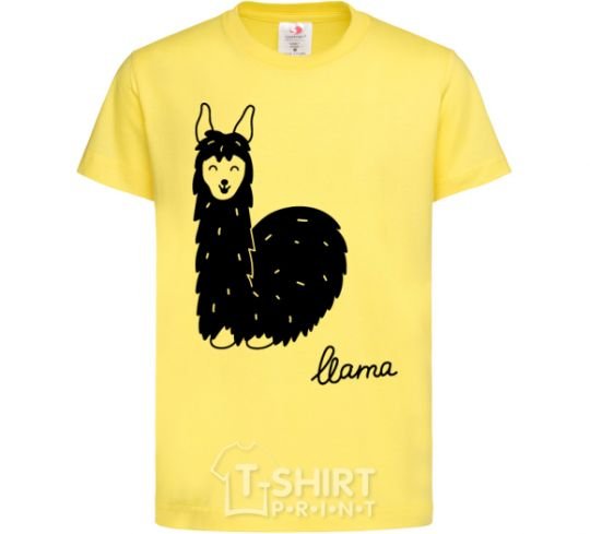 Детская футболка Happy Llama Лимонный фото