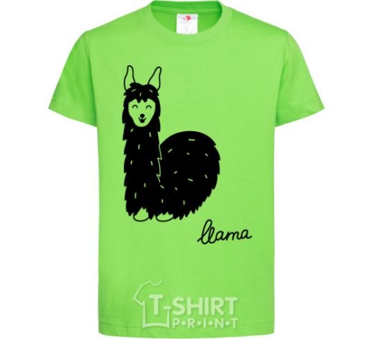 Детская футболка Happy Llama Лаймовый фото