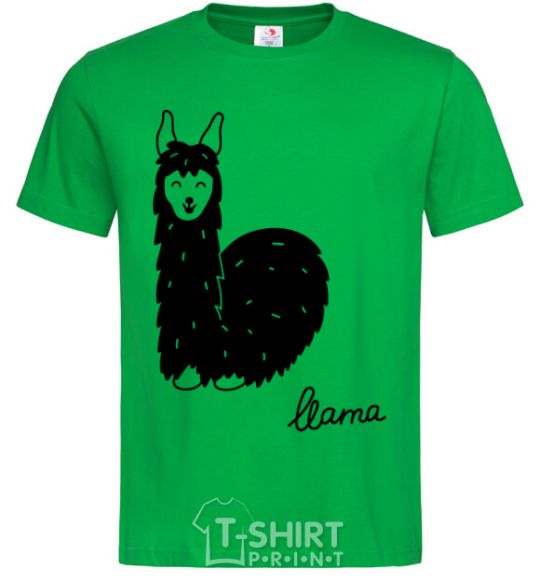 Men's T-Shirt Happy Llama kelly-green фото
