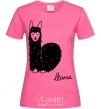 Женская футболка Happy Llama Ярко-розовый фото