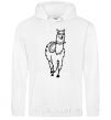 Men`s hoodie The llama's coming White фото