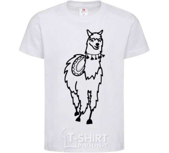 Kids T-shirt The llama's coming White фото