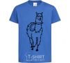 Kids T-shirt The llama's coming royal-blue фото