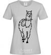 Women's T-shirt The llama's coming grey фото