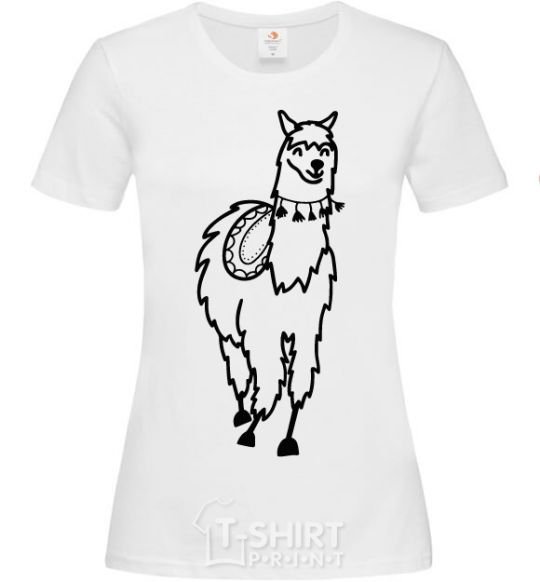 Women's T-shirt The llama's coming White фото