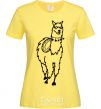 Women's T-shirt The llama's coming cornsilk фото