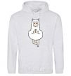 Men`s hoodie Lama yoga sport-grey фото