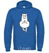 Men`s hoodie Lama yoga royal фото