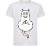 Kids T-shirt Lama yoga White фото