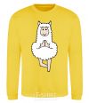 Sweatshirt Lama yoga yellow фото