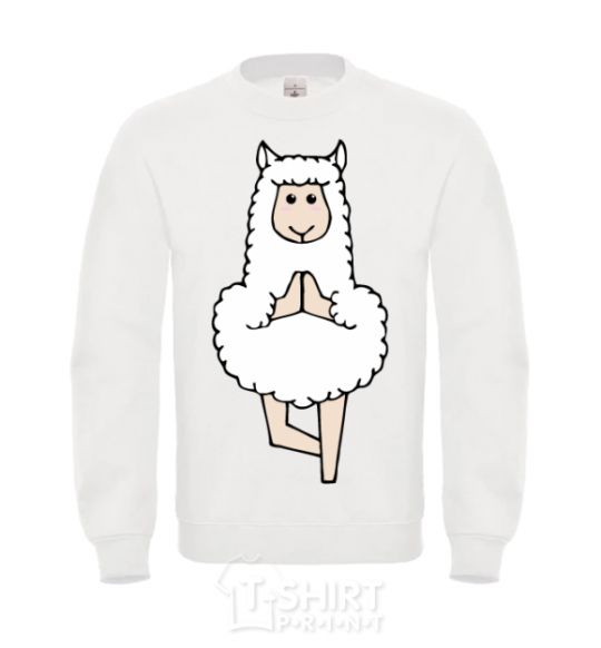 Sweatshirt Lama yoga White фото