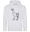 Men`s hoodie Llama diver sport-grey фото