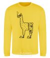 Sweatshirt Llama diver yellow фото