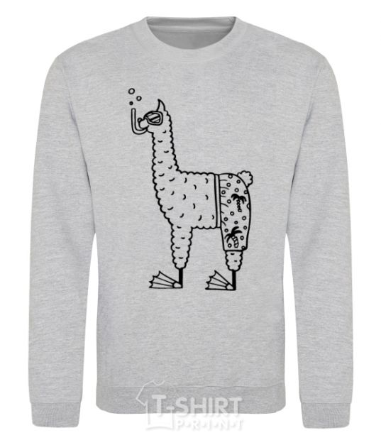 Sweatshirt Llama diver sport-grey фото