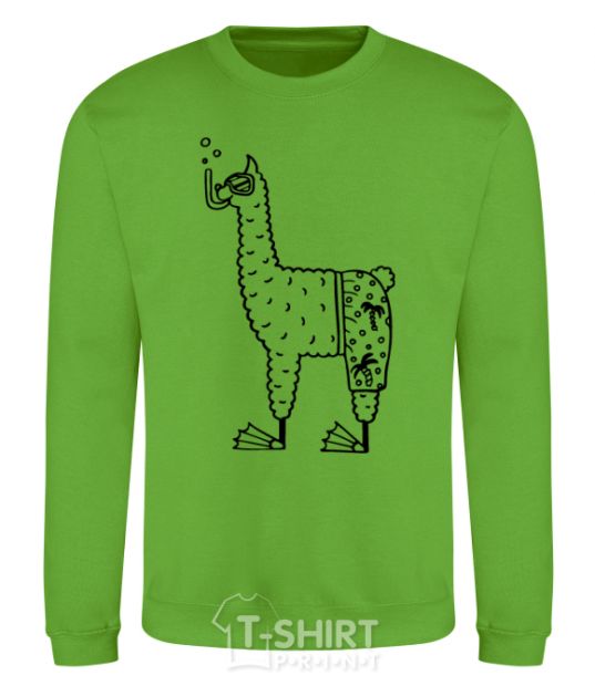 Sweatshirt Llama diver orchid-green фото