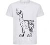 Kids T-shirt Llama diver White фото