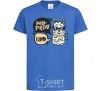 Kids T-shirt No prob llama in glasses royal-blue фото