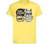 Kids T-shirt No prob llama in glasses cornsilk фото